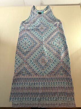 The Limited Blue Mosaic-Print Midi Dress